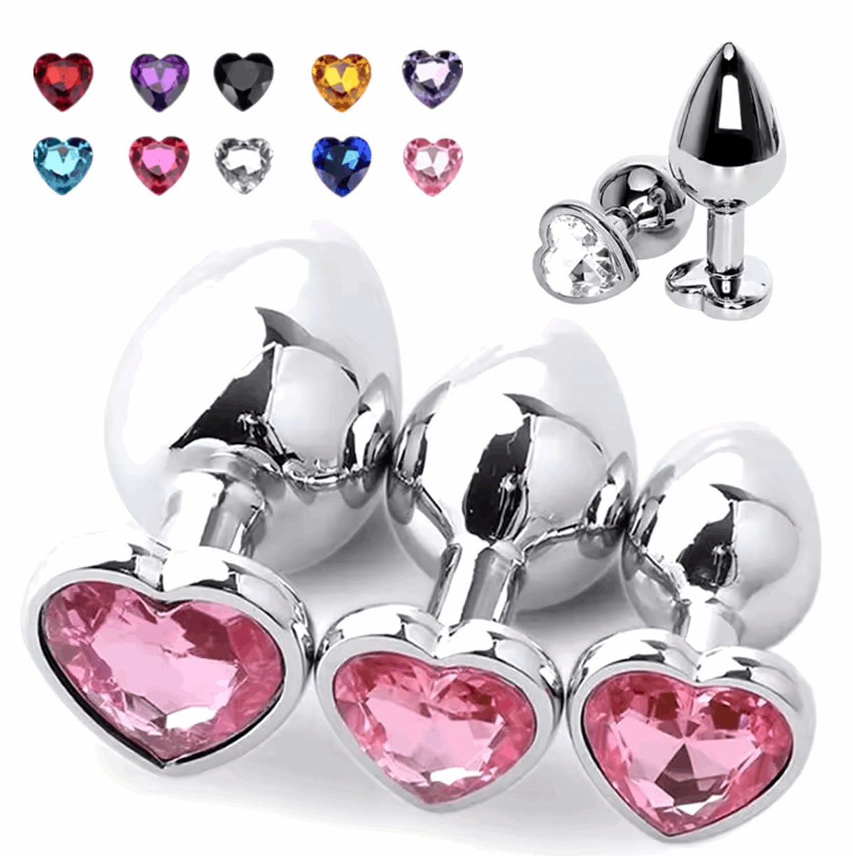 Plug Anal Elegante con Detalle de Corazón - Fuego y placer