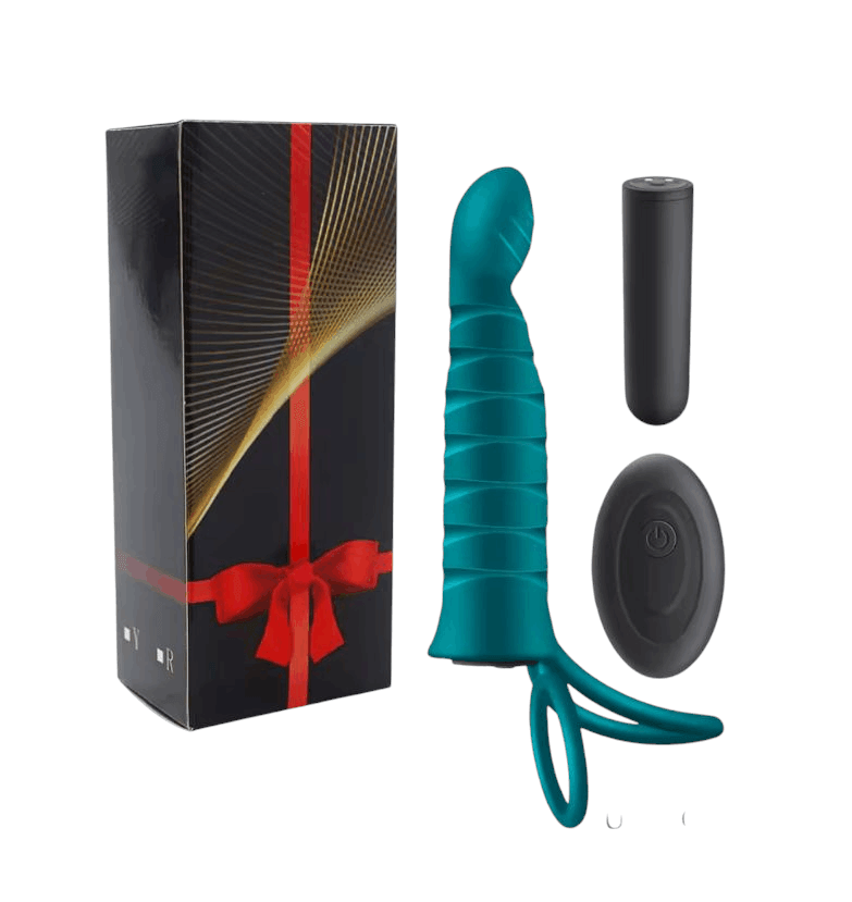 Doble Placer "Dual Pulse" – Vibrador de Doble Penetración con Anillo - Fuego y placer
