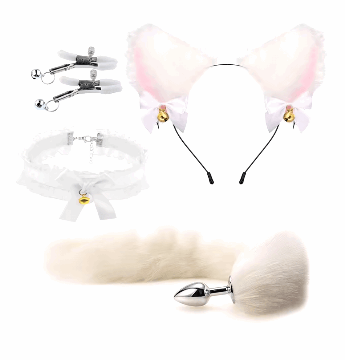Kit Cosplay Erótico "Neko Fantasy" – 5 Piezas - Fuego y placer