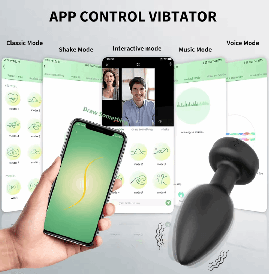 Plug Vibrador "Deep Pulse" – Control Remoto por App - Fuego y placer