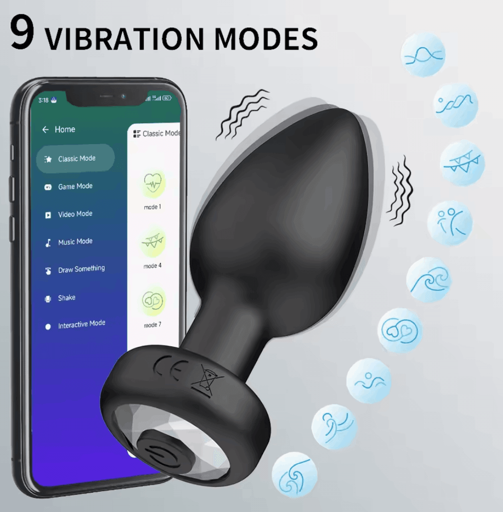 Plug Vibrador "Deep Pulse" – Control Remoto por App - Fuego y placer