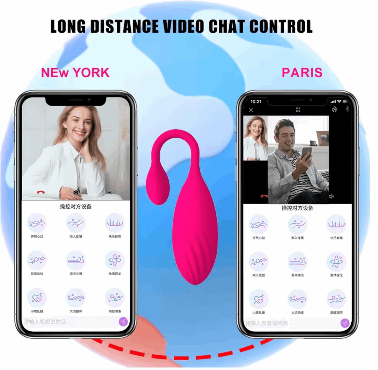Huevo Vibrador Inteligente con App – Estimulación Remota y Placer Silencioso - Fuego y placer