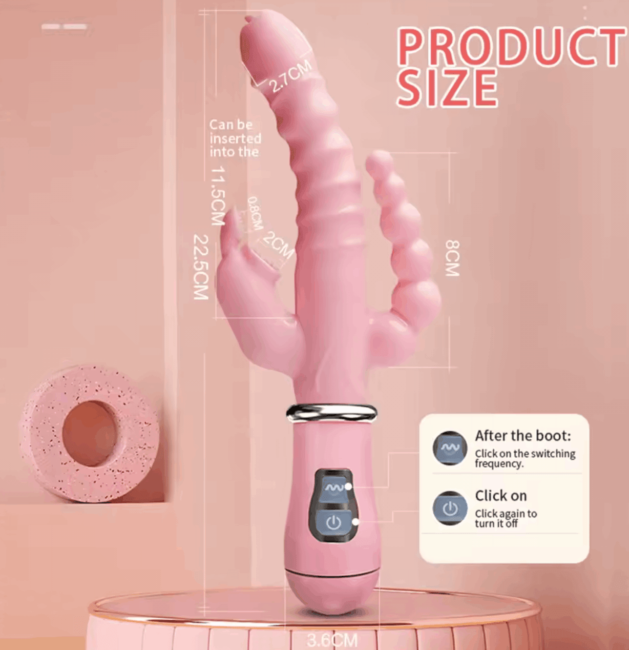 Vibrador Cactus Rosa - Estimulación Dual con Carga USB - Fuego y placer
