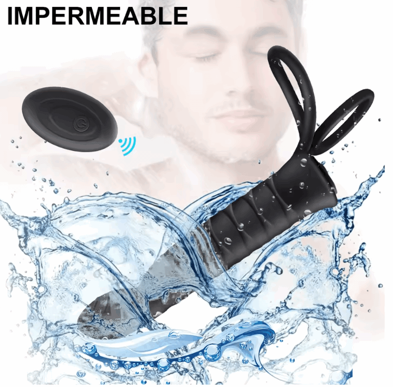 Doble Placer "Dual Pulse" – Vibrador de Doble Penetración con Anillo - Fuego y placer
