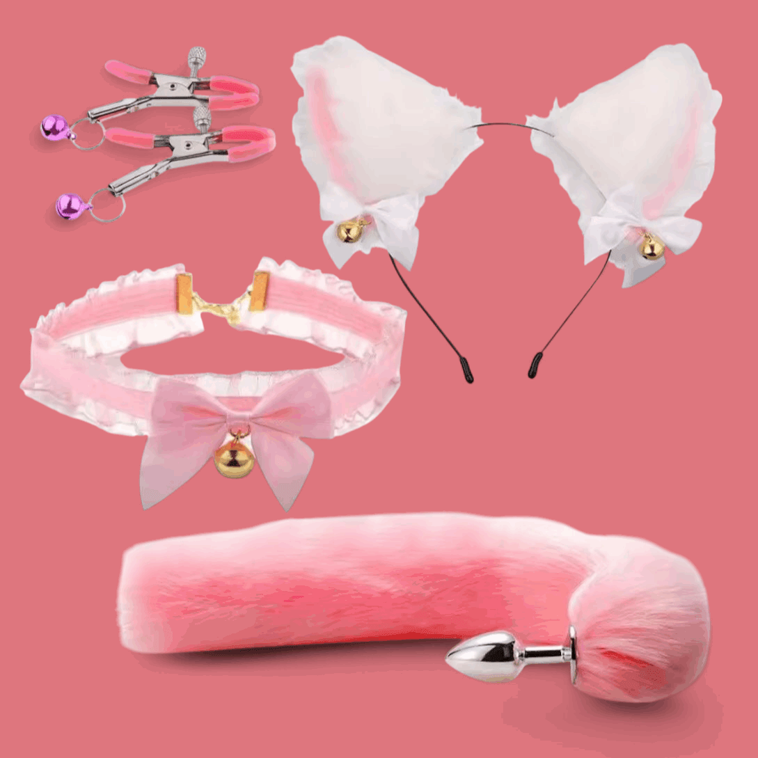 Kit Cosplay Erótico "Neko Fantasy" – 5 Piezas - Fuego y placer