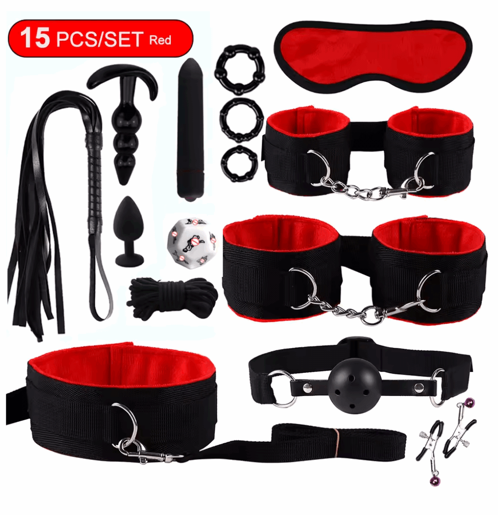 Kit de Iniciación BDSM "Sweet Domination" – 15 Piezas - Fuego y placer
