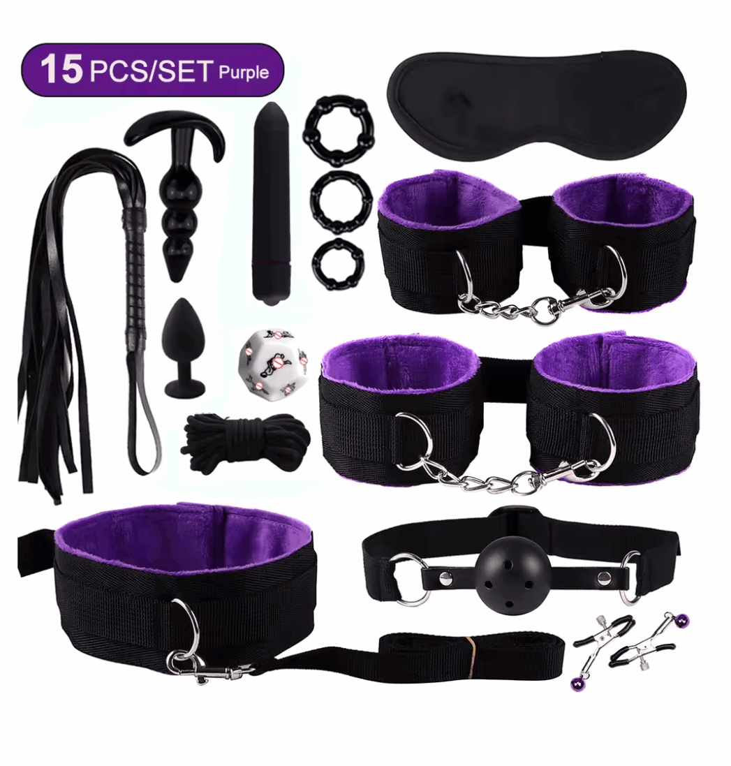 Kit de Iniciación BDSM "Sweet Domination" – 15 Piezas - Fuego y placer