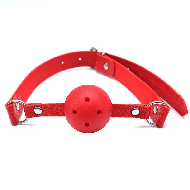 Mordaza "Silence Air" – Con Bola Perforada Ajustable - Fuego y placer