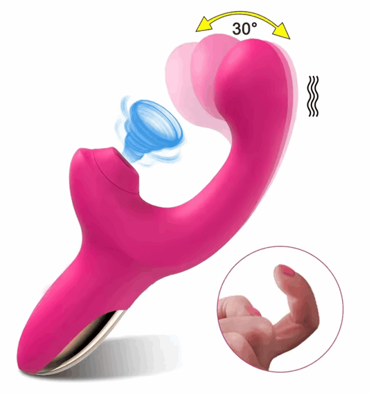 PulseFlex Pro – Estimulador con succión y movimiento de dedo - Fuego y placer