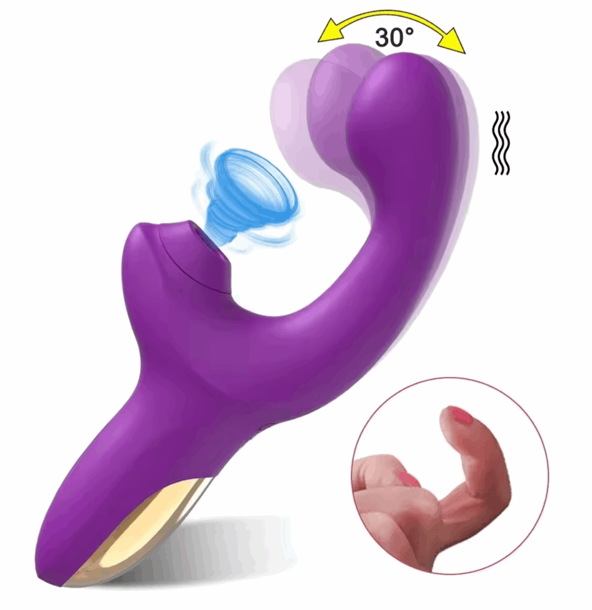 PulseFlex Pro – Estimulador con succión y movimiento de dedo - Fuego y placer